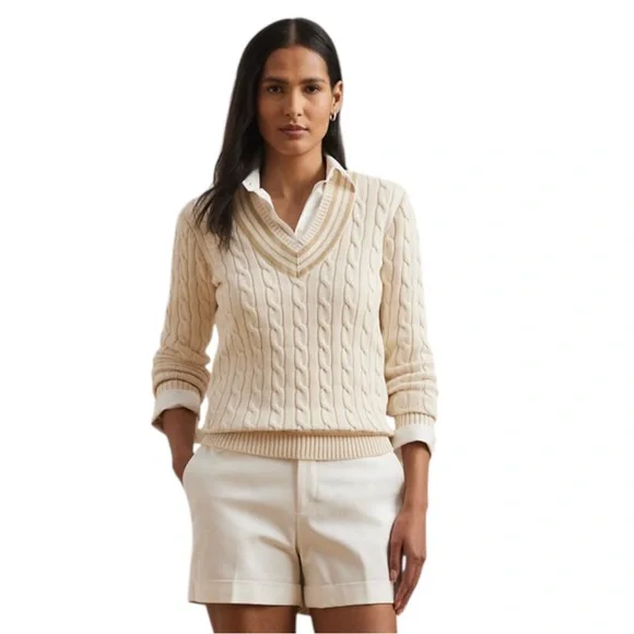 Ralph Lauren Black Label Cable Knit Cashmere Sweater - Picture 7 of 7